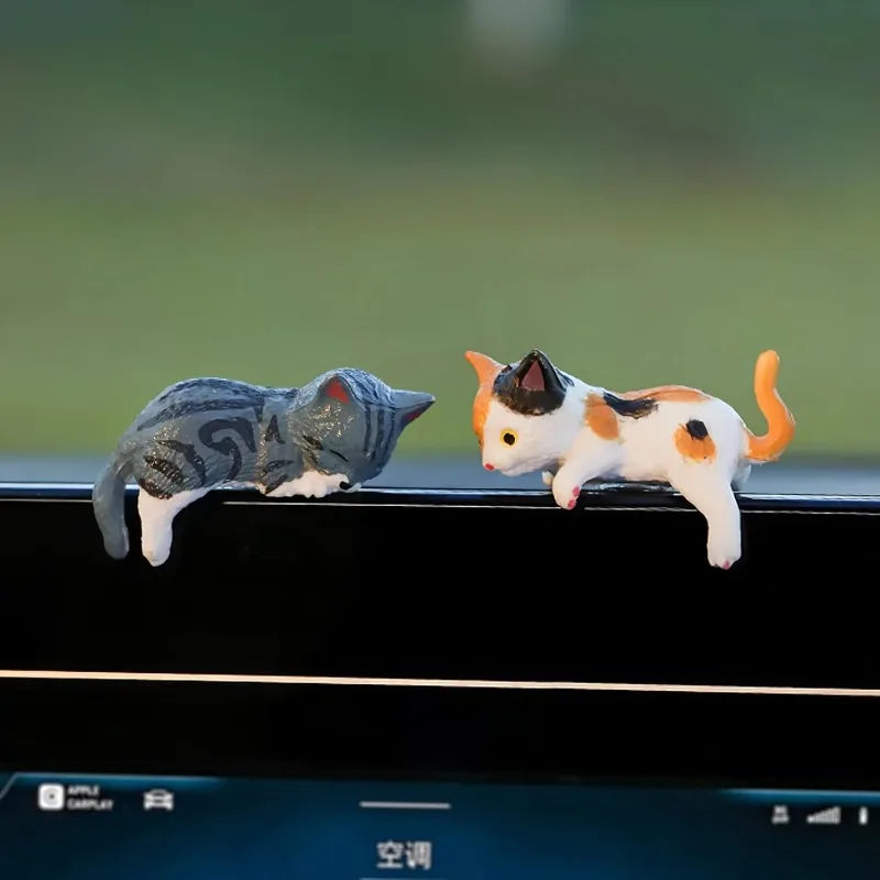 Cute Mini Cartoon Car Cat Ornaments Car Decoration
