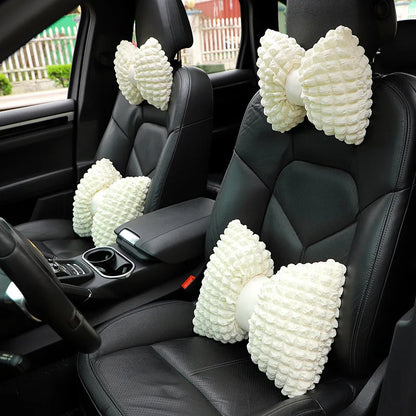 Car Headrest Bow-knot Neck Pillow