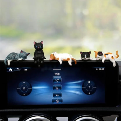 Cute Mini Cartoon Car Cat Ornaments Car Decoration