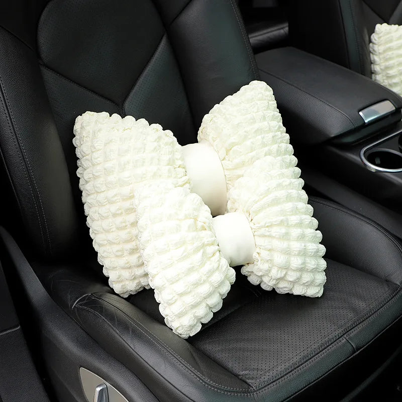Car Headrest Bow-knot Neck Pillow