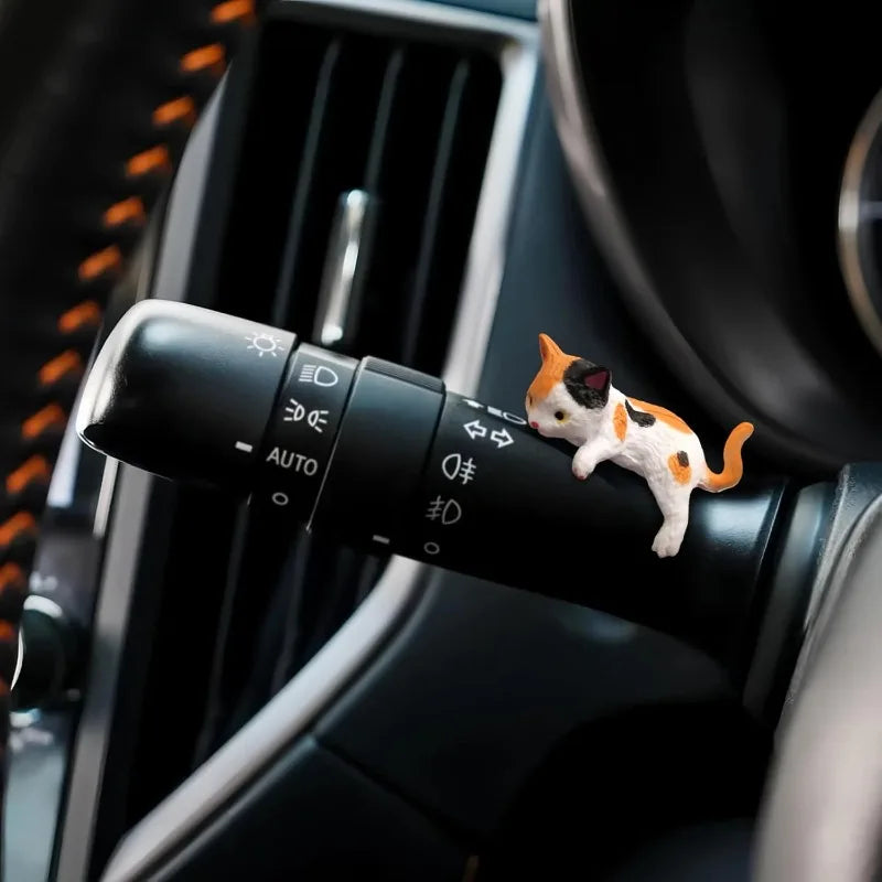 Cute Mini Cartoon Car Cat Ornaments Car Decoration