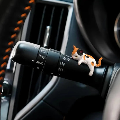 Cute Mini Cartoon Car Cat Ornaments Car Decoration