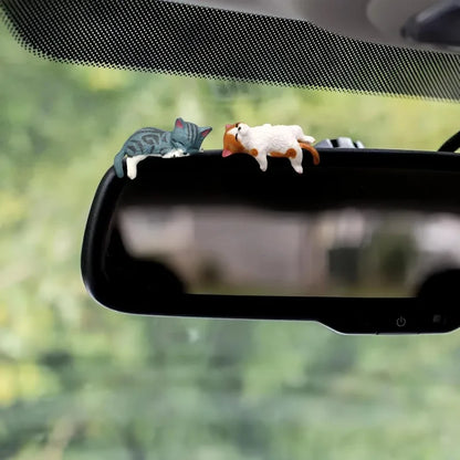 Cute Mini Cartoon Car Cat Ornaments Car Decoration