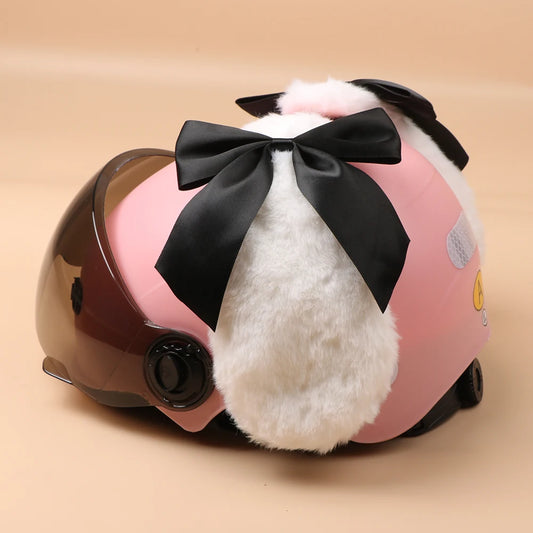 Motorcycle Bunny Ears Helmet Decoration